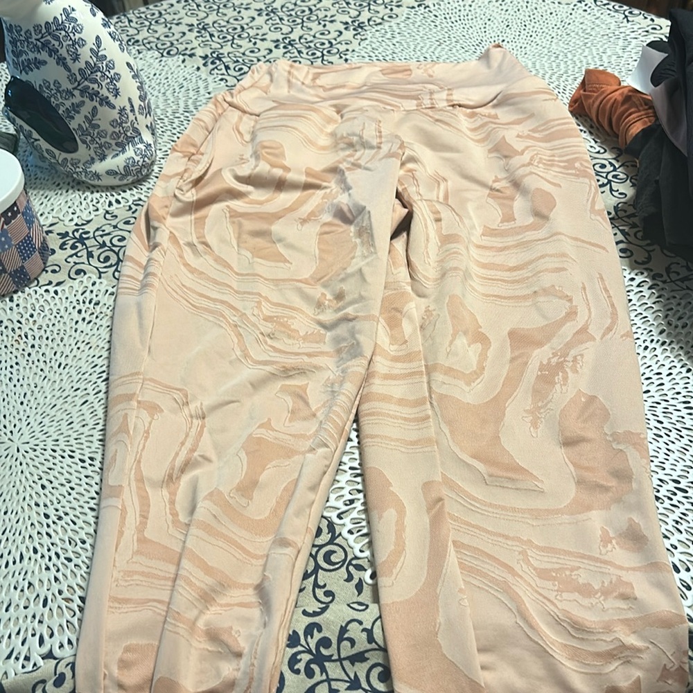 Gymshark pink swirl design joggers size small